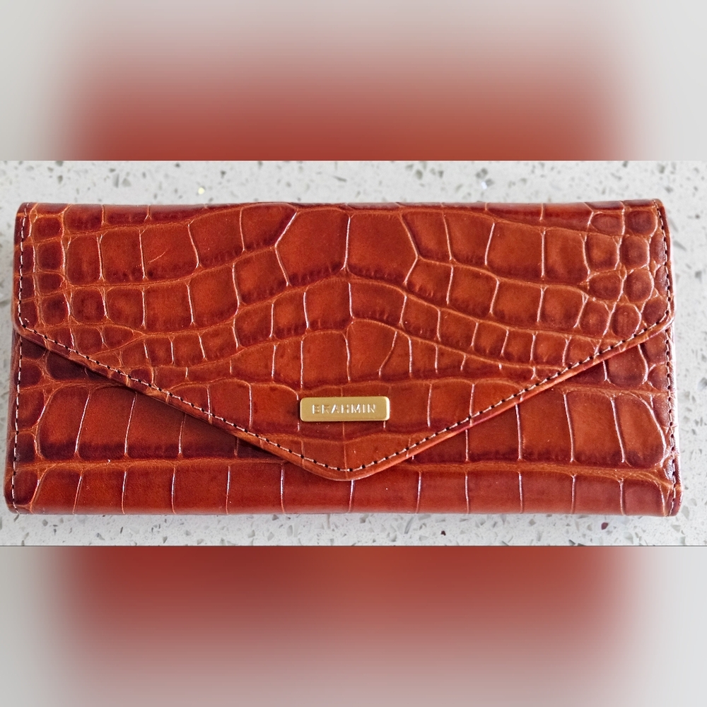Brahmin Veronica Melbourne Embossed Leather Wallet